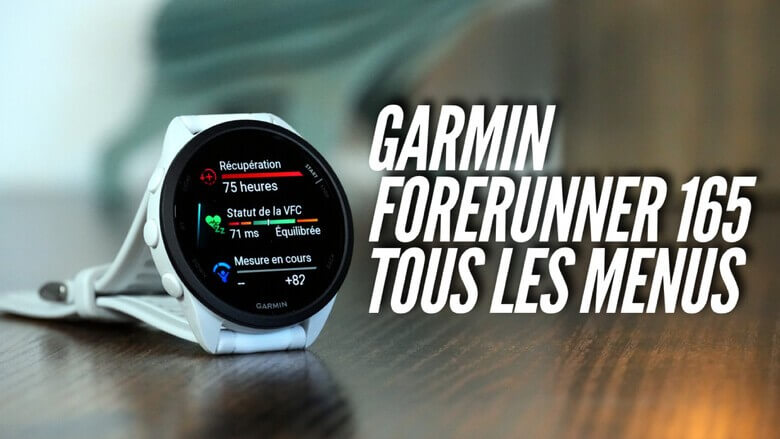 Plongée dans les menus de la Forerunner 165